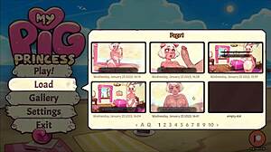 pig princess gets oiled for massive boobs titjob in hentai game episode 4