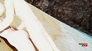 Genshin Impact Hentai - Lumine Is Fucked In The Beach - Asian Japanese Anime Manga Porn