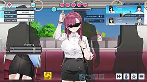 Lockbete utredare Lina i ol outfit och blindfold