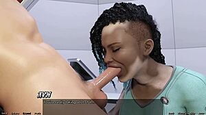 Intense Space Blowjob by Vitiligo Girl Stranded