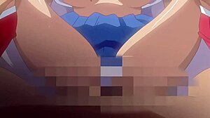 Bunny hooker in uniform gets hardcore anal fucking by business men in intense hentai scene