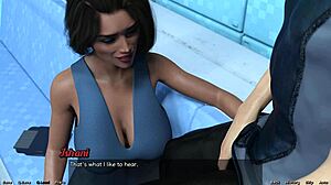 Stranded in space 83 - getting a hot handjob by indian milf with huge tits