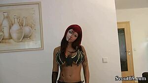 Wow! This Sexy German Teen 18+ Seduces You To Fuck After The Halloween Party!
