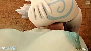 Kindred takes big cock sideways.