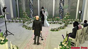 Bulma's wedding turns erotic as husband watches old man fuck her ass!