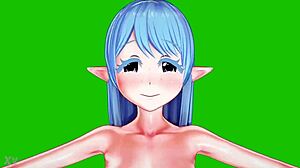 Elise performs exercise dance in anime ecchi