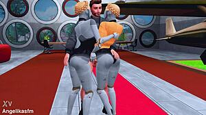 Two Horny Twins Arranged Hard Sex and Femdom for a Young 18+ Soldier