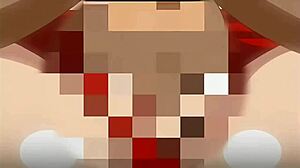 Bunny hooker in uniform gets hardcore anal fucking by business men in intense hentai scene