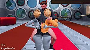 Two Horny Twins Arranged Hard Sex and Femdom for a Young 18+ Soldier