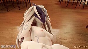 Kindred takes big cock sideways.