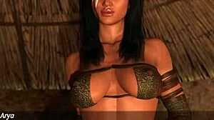 The protagonist meets the blonde girl with small tits and blowjob lips in lust city 06, leading to bukkake and creampie