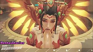 Extreme face fucking competition game play contrasts with oral skills