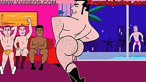 מסיבת זיונים גיי עם גברים מצוידים היטב