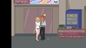 Schattige blondine heeft seks met haar leraar in Bt Life hentai game.