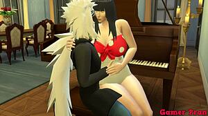 Hinata Hyuga Learns Piano Lessons From Jiraiya
