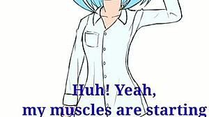 فوبوكي نمو عضلات مع حبيبة مرنة في شورتات مثيرة وملابس جميلة