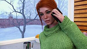 ג'ינג'ית קולג' יפה וסקסית בביינג א דיק 247