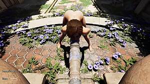 the ancient obelisk awakened and began actively fucking lara 3d hentai game animation