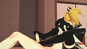 Kikoru, ride Mina's futanari wild