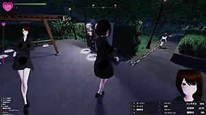 3米高女孩Manaka夜公园秘密暴露