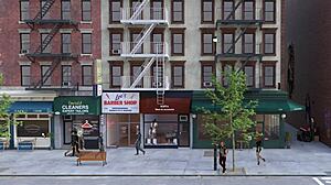 the cashier receives an unexpected facial in this 3d hentai game kink maker, surprising her routine