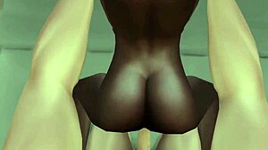 Hot African Girl Enjoys Big Cock Deepthroat and Riding in Sims Hentai!