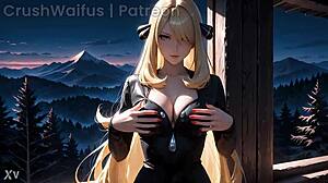 Cynthias wild pussy grind non-stop in 3d hentai