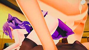 هل كس كيقينغ الضيق يتحمل تمزيق من زب عملاق؟