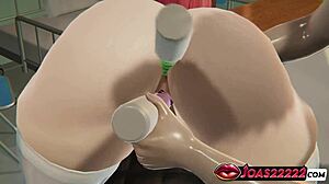 Hospital nurse huge boobs kissing fingering tight pussy dildos insertion squirt!