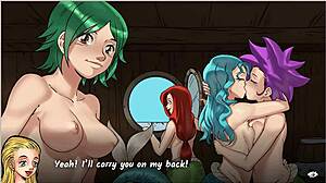 I crave that monster cock in my tight pussy, squirting with horny teens in anime group fun.