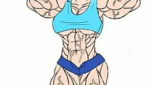 Fubukis Muscle Growth With Flexible Babe In Sexy Shorts And Pretty Outfit