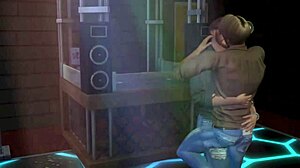 Hunky sims 4 - sweaty and hot gay couple sex in the night club blowjob bareback and cumshot