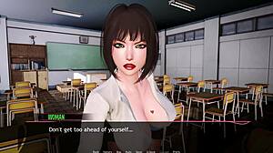 adam dreaming about a girl masturbating in murmur hentai game