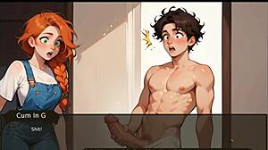 Farmer taboo kink hentai game episode one massive cock grows in front of step sisters