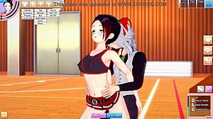 Cheerleader Maria Fucks Guy Hard in the Gym!