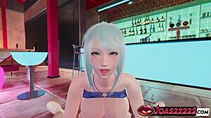 Big Tits Aqua Handjob Deepthroat Cumshot