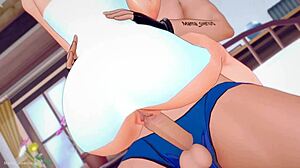 Gwen Stacy, after a shower, wants to fuck while removing her towel in this adult version!