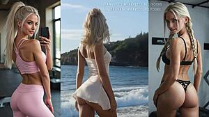 amazing platinum pawg bubble butt split screen compilation ai-generated 😍