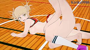 Himiko Toga and Mitsuki Bakugo Cheerleader Intense Sex with Izuku Midoriya in My Hero Academia Hentai