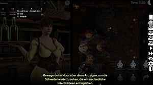 gameplay corruption town visual novel first day as barmaid 😊