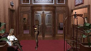 Guy discovers her penis but continues the kinky hentai game.