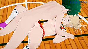 Himiko Toga and Mitsuki Bakugo Cheerleader Intense Sex with Izuku Midoriya in My Hero Academia Hentai