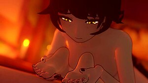 Does Kali Worship Blake's Nude Feet?