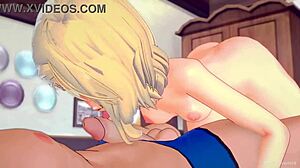 Gwen Stacy, after a shower, wants to fuck while removing her towel in this adult version!