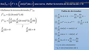 torsi�n de una curva - ejercicio 1