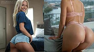 amazing platinum pawg bubble butt split screen compilation ai-generated 😍