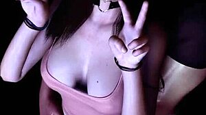 Sexy Asian Girl Victory Standing Fuck