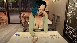 Off the record 08: the busty blonde with short hair struggles to take my big fat cock in her mouth behind the counter