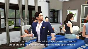 Intense Orgy Party Fucks Horny Neighbors in Sims 4 3D Animation