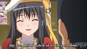 Nobody notices me masturbating her in public hentai